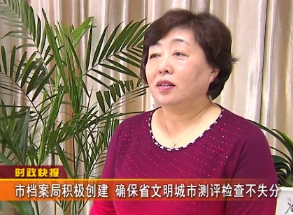 大丰市档案局加大创建省文明城市中档案服务力度